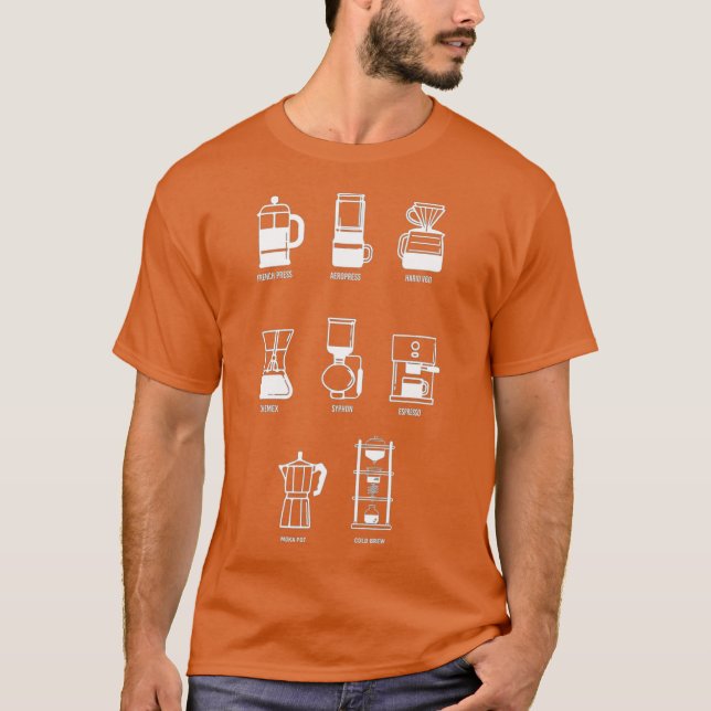 Camiseta Método De Criação De Café Perfeito Para Amantes De (Frente)