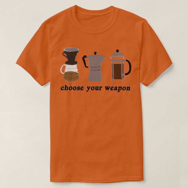 Camiseta métodos de elaboração de café T (Frente do Design)
