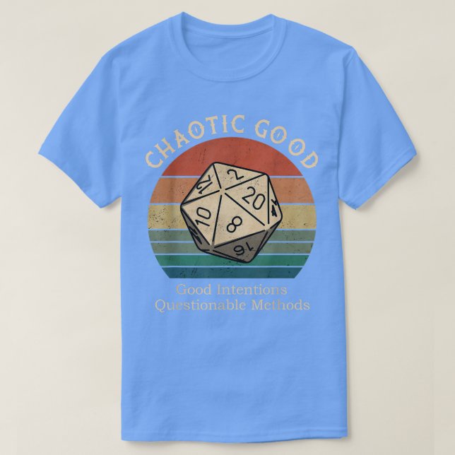 Camiseta Métodos Questionáveis de Boas Intenções Chaóticas (Frente do Design)