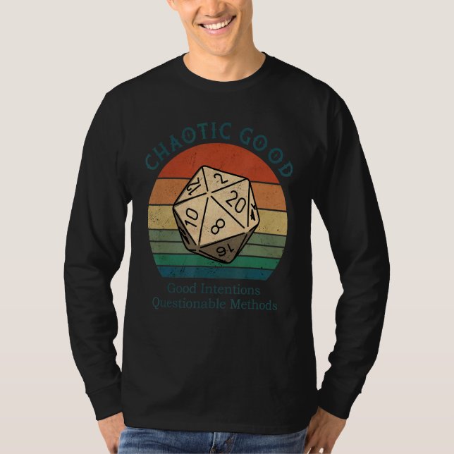 Camiseta Métodos Questionáveis de Boas Intenções Chaóticas (Frente)