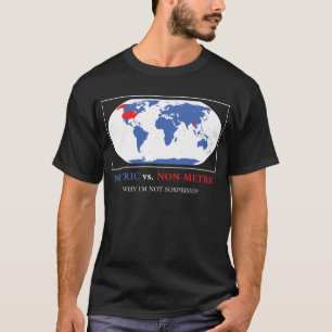 Camiseta Métrica Vs. Não Métrica - Ciência do Mapa do Siste