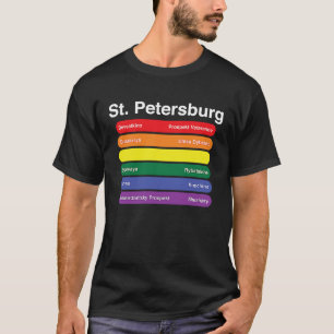 Camiseta Metro santo Petersburg Pride Rainbow