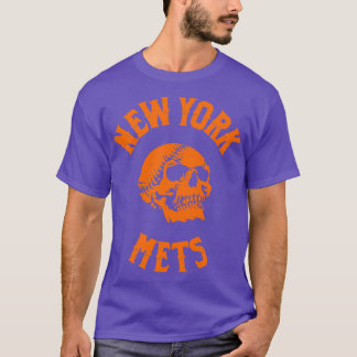 Camiseta Mets Baseball Skull