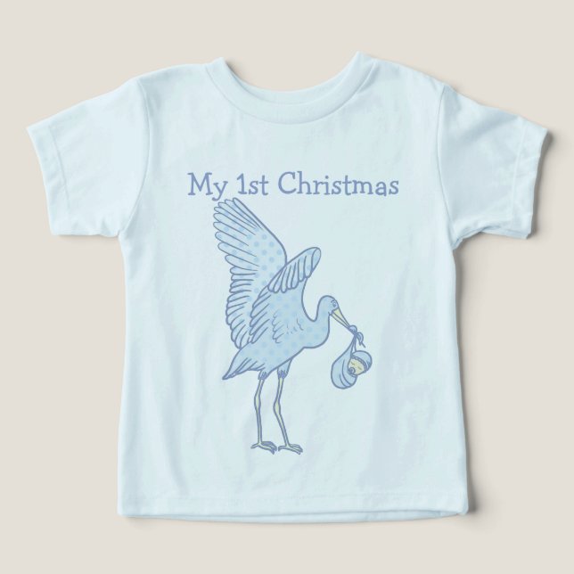 Camiseta Meu 1º Natal Bebê (Design frontal)