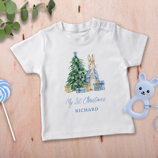 Camiseta Meu 1º Natal Peter Rabbit (Criador carregado)