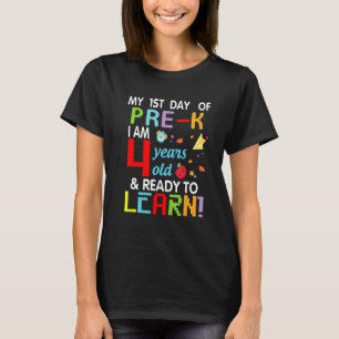 Camiseta Meu 1rua De Pré K Eu Tenho 4 Anos De Idade E Leitu