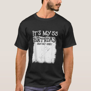 Camiseta Meu 55º Sinal de Aniversário É Meu Cão de 55 Anos