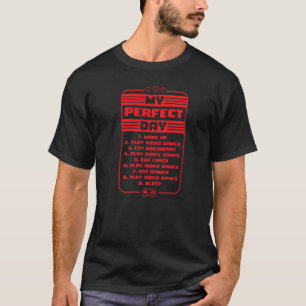 Camiseta Meu Acordar Perfeito para o Dia Superior Reproduzi