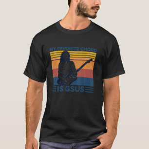Camiseta Meu acorde favorito é Gsus Jesus tocando violão Vi