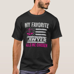 Camiseta Meu advogado favorito me chama de frango bandeira