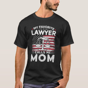 Camiseta Meu Advogado Favorito Me Chama Mãe Bandeira Americ
