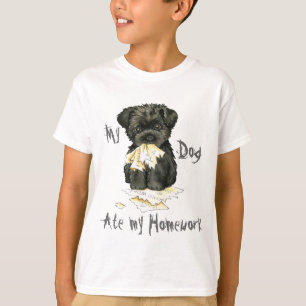 Camiseta Meu Affenpinscher Comeu Meu Trabalho De Casa