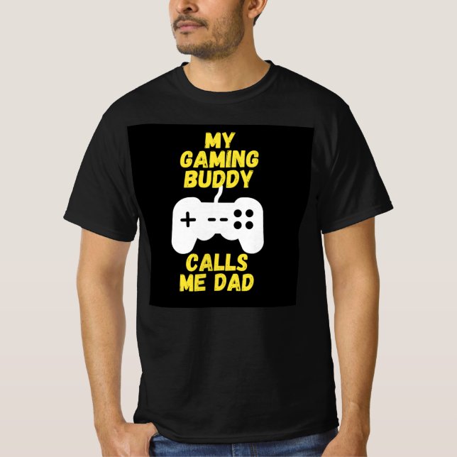 Camiseta Meu amigo de jogos me chama de pai (Frente)