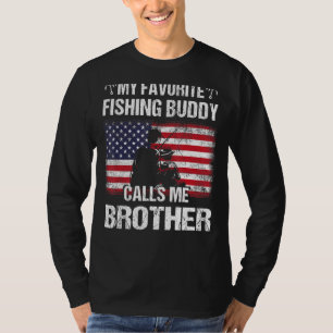 Camiseta Meu Amigo De Pesca Favorito Me Chama Irmão Flag Fa