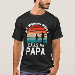 Camiseta Meu amigo de pesca me chama de Papa Retro Vintage 