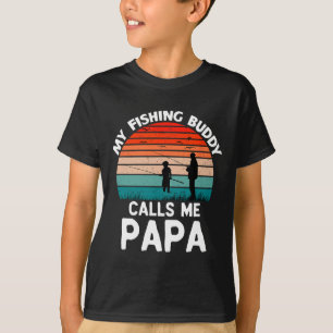 Camiseta Meu amigo de pesca me chama de Papa Retro Vintage