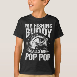 Camiseta Meu amigo de pesca me chama Pop Pop Dia de os pais