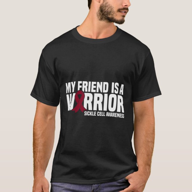 Camiseta Meu Amigo é uma Célula Falsiforme de Burgundy do G (Frente)
