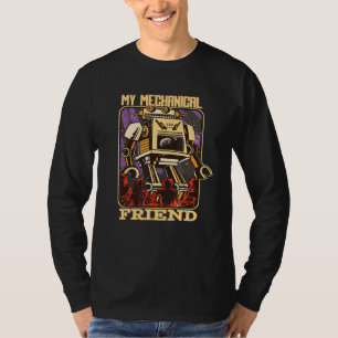 Camiseta Meu amigo mecânico Robô Cyborg Toy