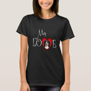Camiseta Meu Amor Cachorro da Montanha Bernese