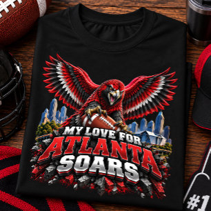 Camiseta Meu Amor por Atlanta Soars Fã de Futebol