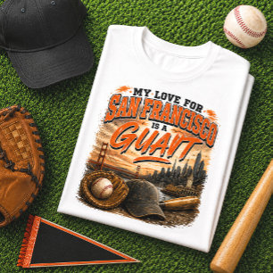 Camiseta Meu Amor por San Francisco É o Beisebol Gigante