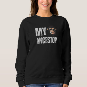 Camiseta Meu Ancestral Macaco Engraçado Chimpanzé Autêntico