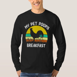 Camiseta Meu Animal de Estimação Faz Cocô Galinha de Criaçã