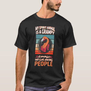 Camiseta Meu Animal Espírito É Grumpy Flamingo Flamingo 2