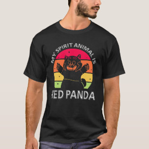 Camiseta Meu Animal Espírito É Panda Vermelha Engraçado Pan