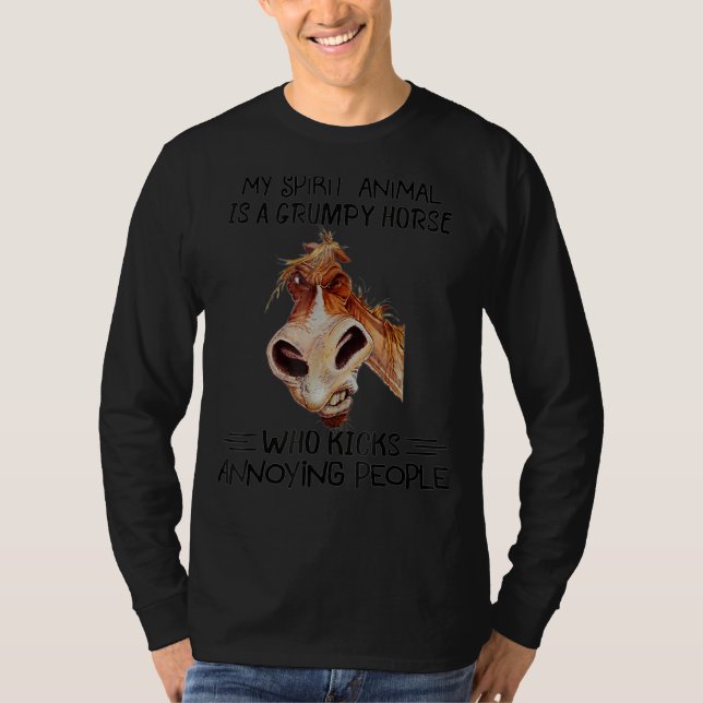 Camiseta Meu Animal Espírito É Um Cavalo Engraçado Que Chut (Frente)