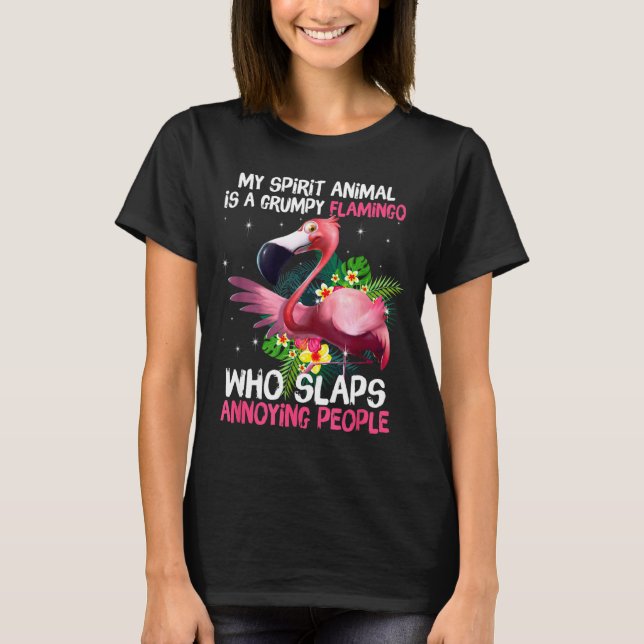 Camiseta Meu Animal Espírito É Um Flamingo Engraçado Que Ba (Frente)
