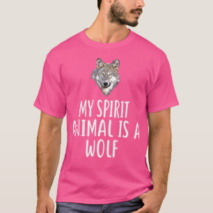 Camiseta Meu Animal Espírito É Um Lobo Lobo Lobo Engraçado