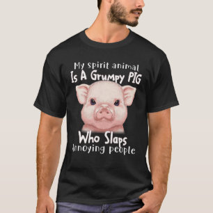 Camiseta Meu Animal Espírito É Um Porco Engraçado