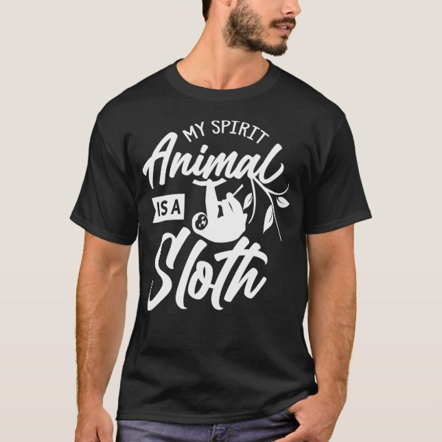 Camiseta Meu Animal Espírito É Um Preguiçoso Que Preguiçou (Frente)