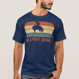 Camiseta Meu Animal Espírito É Um Premium De Suíno 4224