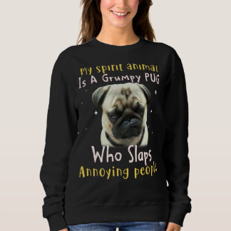 Camiseta Meu Animal Espírito É Um Pug Grumpy