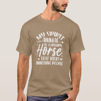 Camiseta Meu Animal Espírito É Um Retro De Cavalo Engraçado