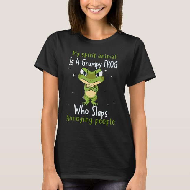 Camiseta Meu Animal Espírito É Um Sapo Engraçado Que Bata A (Frente)