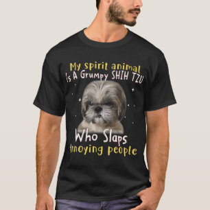 Camiseta Meu Animal Espírito É Um Shih Tzu Grumpy - Shih Tz