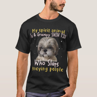 Camiseta Meu Animal Espírito É Um Shih Tzu Grumpy - Shih Tz