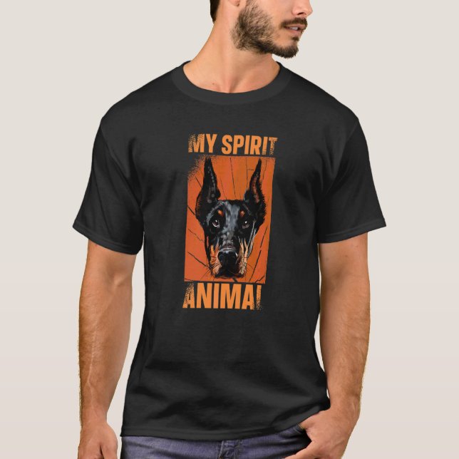 Camiseta Meu Animal Espiritual Doberman (Frente)