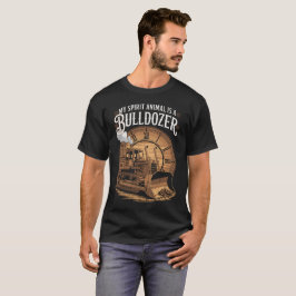 Camiseta Meu Animal Espiritual é Bulldozer Vintage Construç