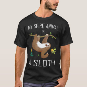 Camiseta Meu Animal Espiritual É Uma Preguiça Cor Pastel Fo