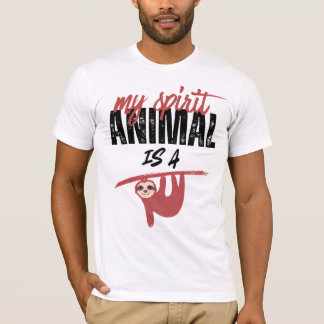 Camiseta Meu animal espiritual é uma preguiça _ ditos engra