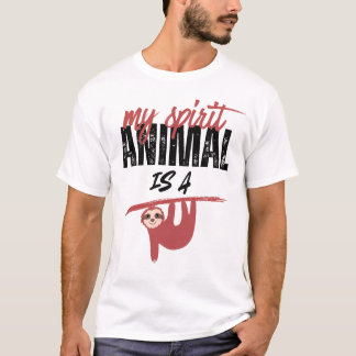 Camiseta Meu animal espiritual é uma preguiça _ ditos engra