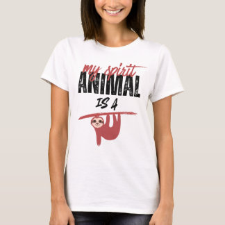 Camiseta Meu animal espiritual é uma preguiça _ ditos engra