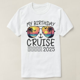 Camiseta Meu aniversário Cruise Engraçado Presente 2025 Ret