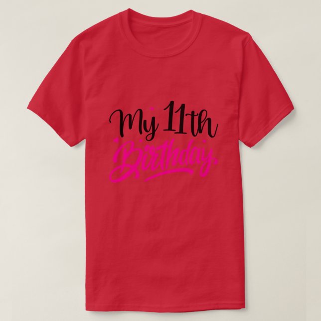 Camiseta Meu aniversário de 1101 (Frente do Design)