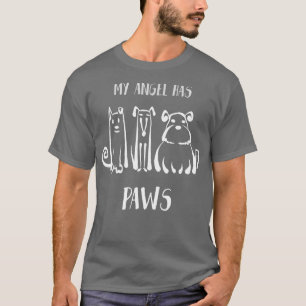 Camiseta Meu Anjo Tem Cachorro De Pata Sobre O Proprietário